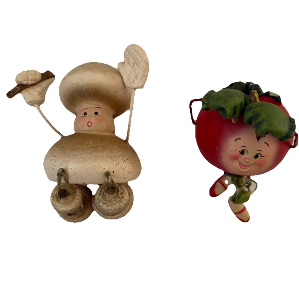 VTG Set of 9 Anthropomorphic Vegetable Shelf Sitters Whimsical Kitchen Decor - Picture 4 of 11